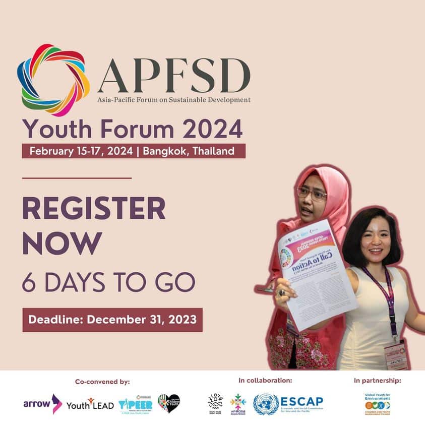 Asia-Pacific Forum for Sustainable Development (APFSD) Youth Forum 2024