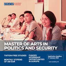 Master of Arts in Politics and Security (Central Asia) Programme 2024-2026